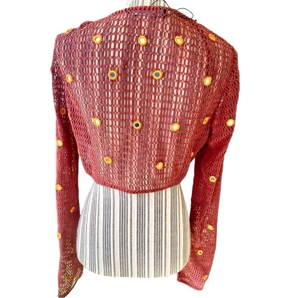 Zara shrug, open weave, little mirrored disks, open front, excellent condition - Picture 3 of 5